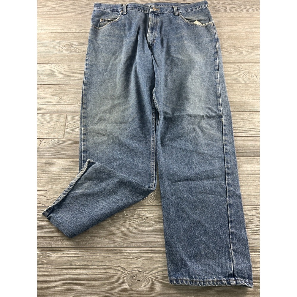 Wrangler Men’s Relaxed Fit Jeans 40X32 Blue Denim Straight Leg 976T1DR